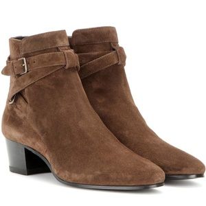 saint laurent YSL brown jodhpur boots